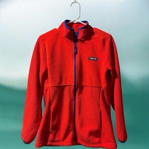 Lands' End Red Fleece with Blue Trim